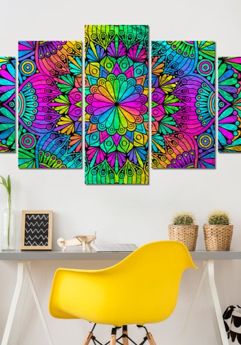 ARTGEIST billede - Mandala: Peacock Feathers - Flere strrelser