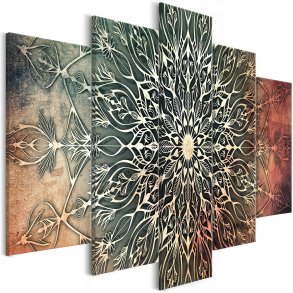 ARTGEIST 5-delt billede - Center Wide Green - Flere strrelser