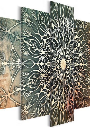 ARTGEIST 5-delt billede - Center Wide Green - Flere strrelser