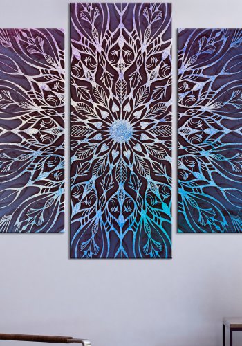 ARTGEIST 5-delt billede - Center Wide Blue - Flere strrelser