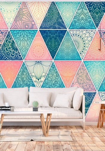 ARTGEIST Fototapet - Oriental Triangles, trekanter med mandala (flere strrelser)