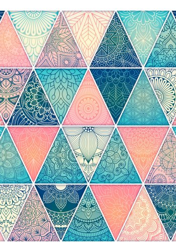 ARTGEIST Fototapet - Oriental Triangles, trekanter med mandala (flere strrelser)