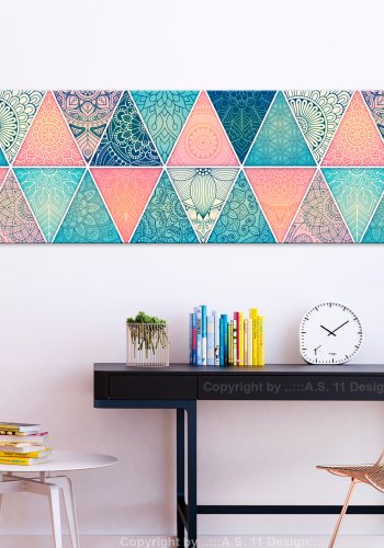 ARTGEIST billede p lrred - Orientalske trekanter med blomster 