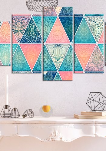 ARTGEIST billede p lrred - Orientalske trekanter - Flere strrelser