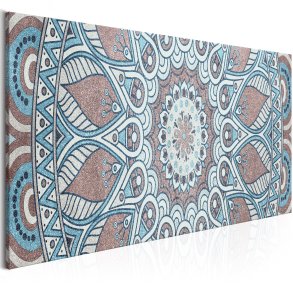 ARTGEIST - Billede i mosaik design og rolige nuancer trykt p lrred - Flere strrelser