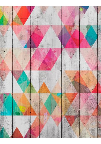 ARTGEIST Fototapet - Rainbow Triangles, trekanter i regnbuens farver (flere strrelser)