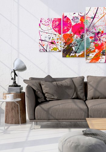 ARTGEIST billede trykt p lrred - Dance of Red, 5-delt - Flere strrelser