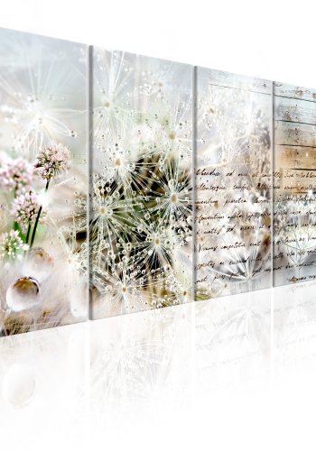 ARTGEIST Abstract Dandelions I - Billede med mlkebtter trykt p lrred - Flere strrelser