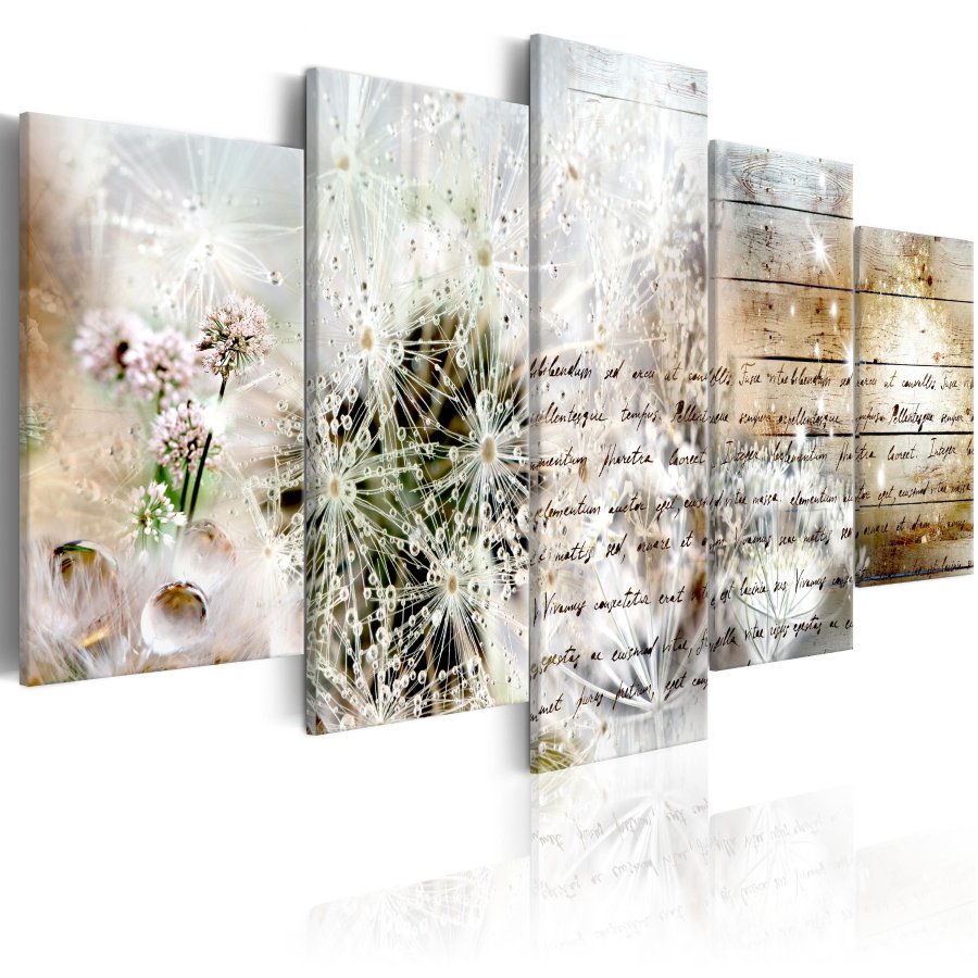 ARTGEIST Starry Dandelions II - Billede med mlkebtter trykt p lrred - Flere strrelser