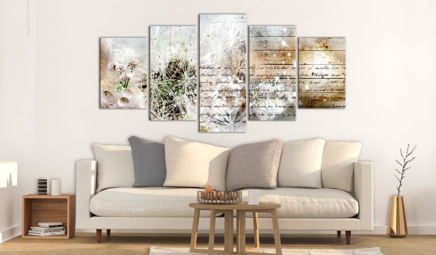 ARTGEIST Starry Dandelions II - Billede med mlkebtter trykt p lrred - Flere strrelser