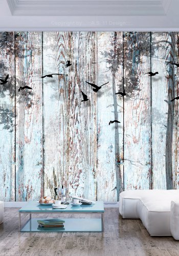 ARTGEIST Fototapet - Close to Nature fugle p trbaggrund (flere strrelser)