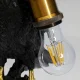 KARE DESIGN Animal Sitting Crow bordlampe - sort polyresin og guld aluminium (H:61cm)
