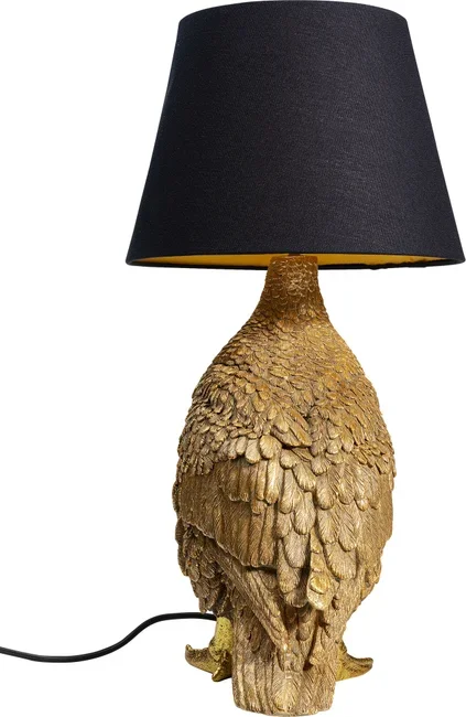 KARE DESIGN Animal Duck bordlampe - sort bomuld og guld polyresin