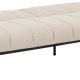 ACT NORDIC Caix sovesofa, m. click & clack, delt rygln, syninger - beige stof og sort stl (198x95)