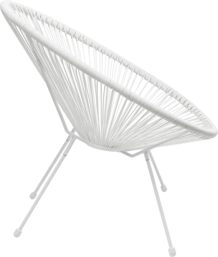 KARE DESIGN Acapulco White lnestol/havestol - hvid polyethylen og stl