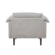 BLOOMINGVILLE Chesham loungestol, m. armln - rhvid polyester og eg