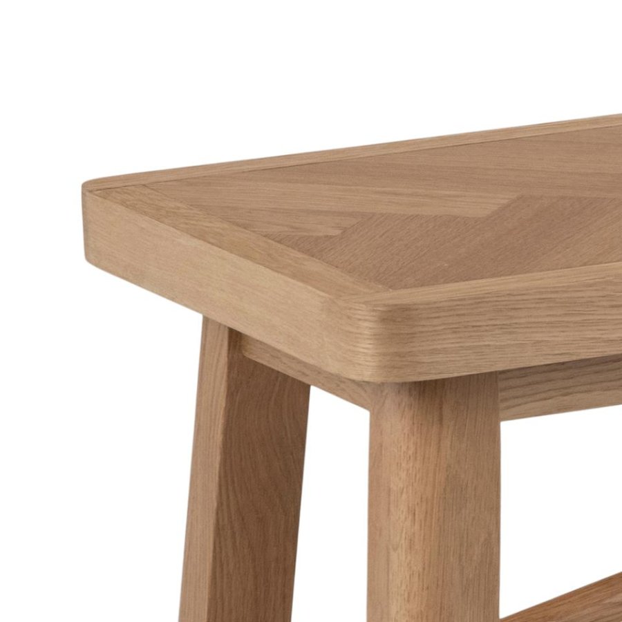 ACT NORDIC Galway bench veneer herringbone Tr (massiv egetr), lacquered, base Tr (massiv egetr) lacquered L:200 W:36 H:45 cm