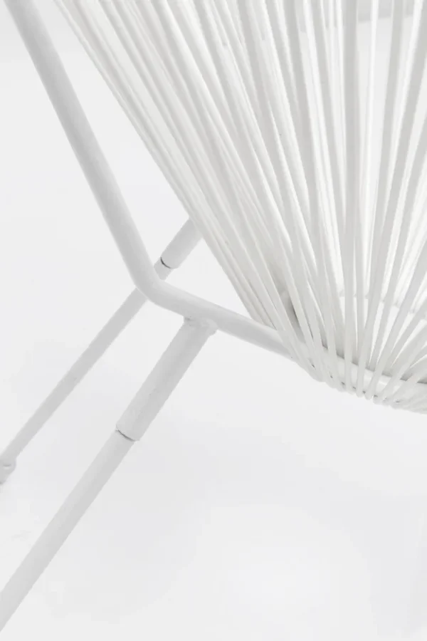 KARE DESIGN Acapulco White lnestol/havestol - hvid polyethylen og stl