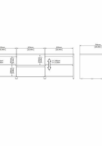 TVILUM Next TV-mbel 2 lger + 1 skuffe