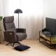 ACT NORDIC Kamares recliner, m. el, C stik, USB-A, drejefunktion - antracitgr stof og sort stl