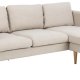 ACT NORDIC Milly 2 pers. sofa med chaiselong, vendbar - beige stof og natur gummitr