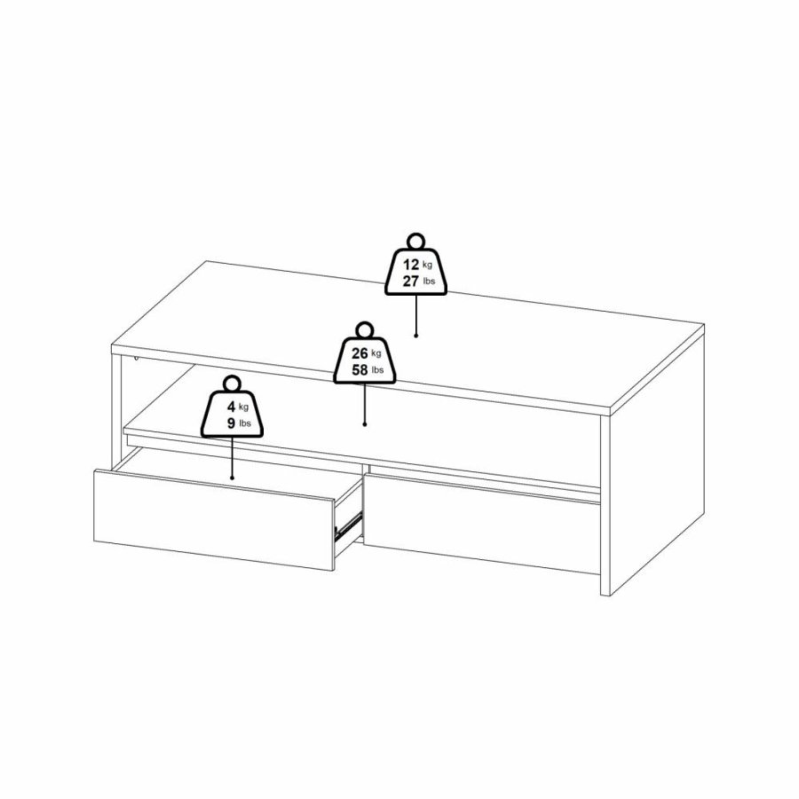 TVILUM Next Sofabord 2 skuffer