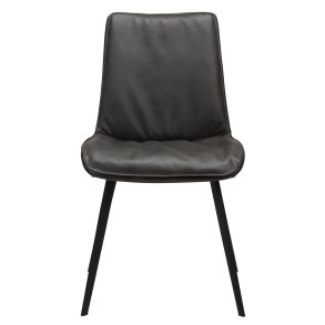 DAN-FORM Fierce spisebordsstol - vintage gr kunstlder og sort stl