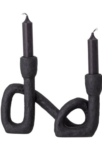 BLOOMINGVILLE Mashel Lysestage, Sort, Polyresin