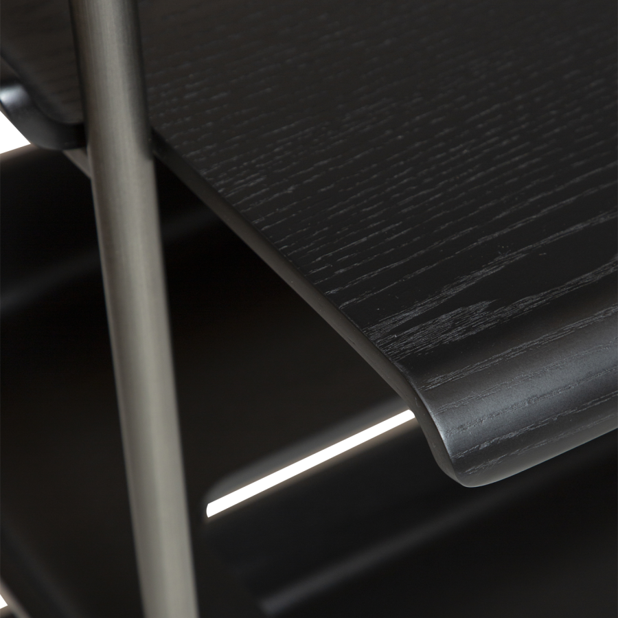 DAN-FORM FRIYAY Boghylde Sortbejdset askefiner