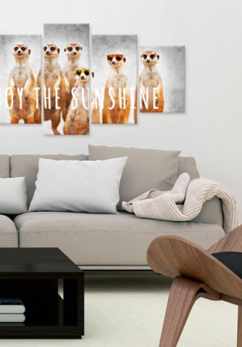 ARTGEIST billede trykt p lrred - Enjoy the sunshine, 5-delt - Flere strrelser