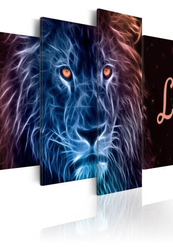 ARTGEIST billede trykt p lrred - Royal flames, 5-delt - Flere strrelser