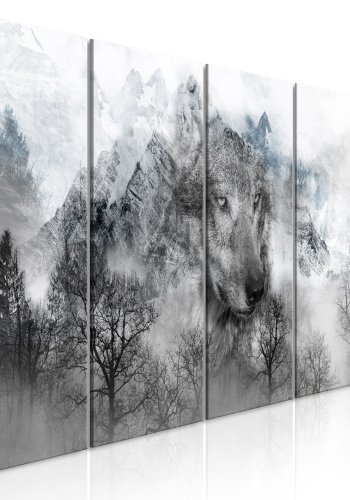 ARTGEIST billede trykt p lrred - Mountain Wolf, 5-delt - Flere strrelser