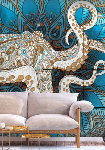 ARTGEIST Fototapet - Zen Octopus, mandala blksprutte (flere strrelser)