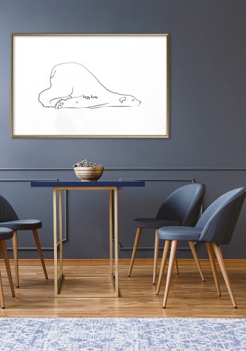 ARTGEIST Plakat med ramme - Resting Polar Bear