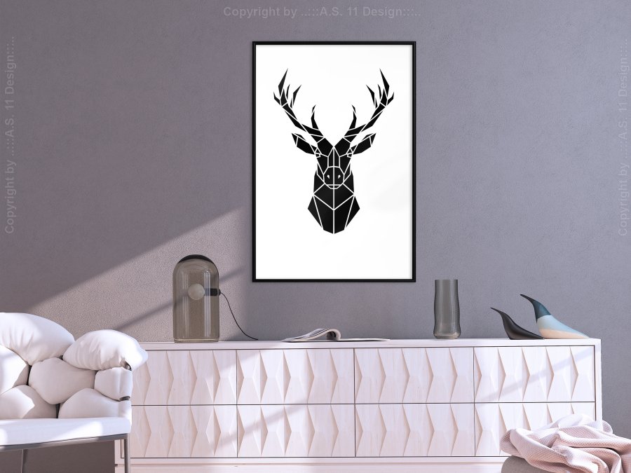 ARTGEIST Plakat med ramme - Geometric Stag