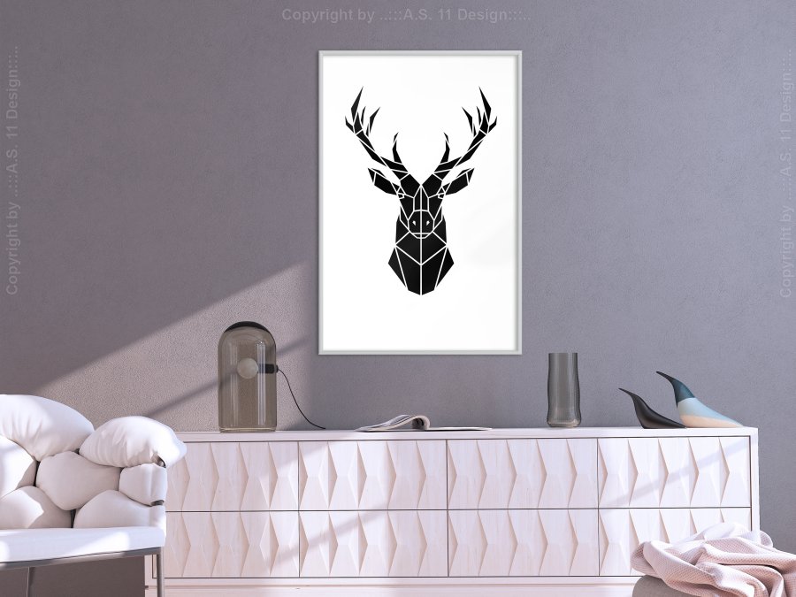 ARTGEIST Plakat med ramme - Geometric Stag