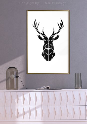 ARTGEIST Plakat med ramme - Geometric Stag