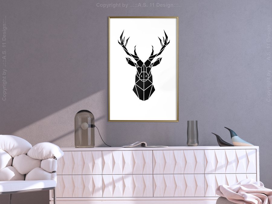 ARTGEIST Plakat med ramme - Geometric Stag