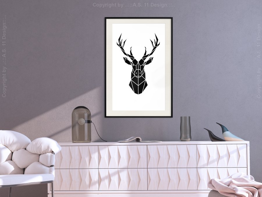 ARTGEIST Plakat med ramme - Geometric Stag