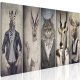 ARTGEIST billede trykt p lrred - Animal Masks, 5-delt - Flere strrelser