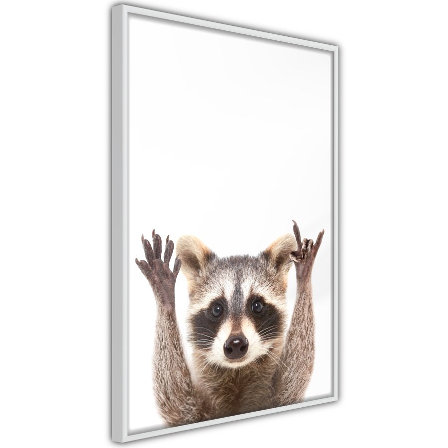 ARTGEIST Plakat med ramme - Funny Racoon
