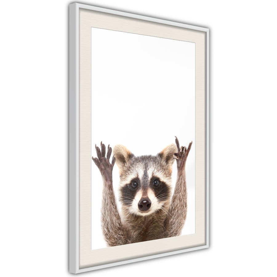 ARTGEIST Plakat med ramme - Funny Racoon