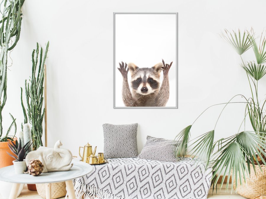 ARTGEIST Plakat med ramme - Funny Racoon