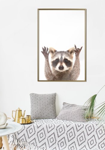 ARTGEIST Plakat med ramme - Funny Racoon