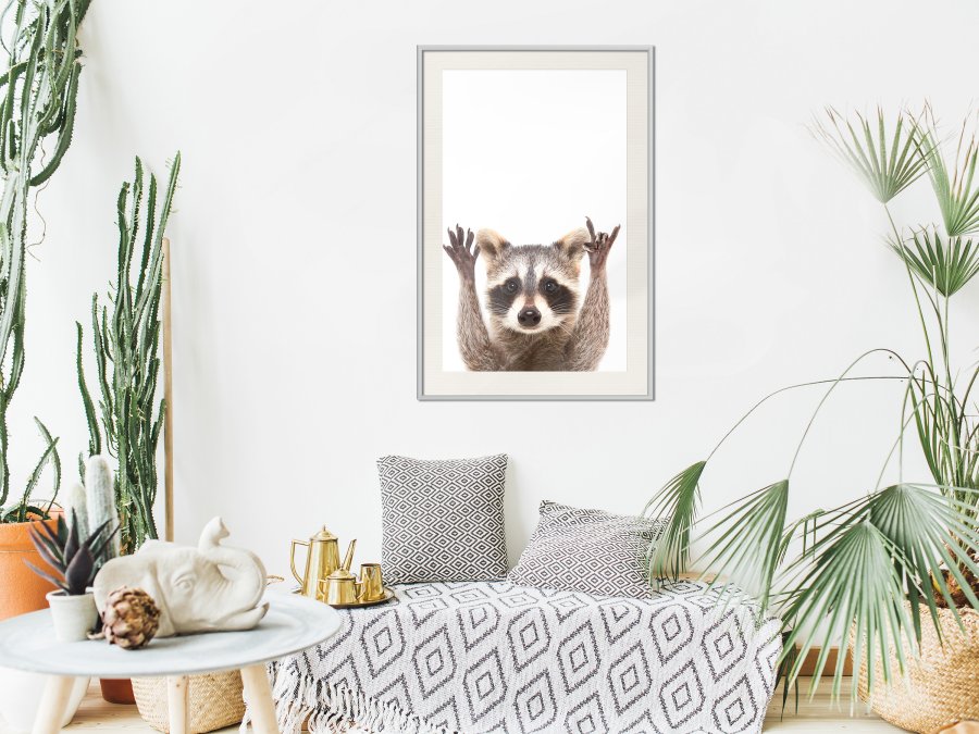 ARTGEIST Plakat med ramme - Funny Racoon