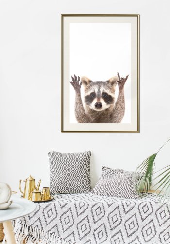 ARTGEIST Plakat med ramme - Funny Racoon