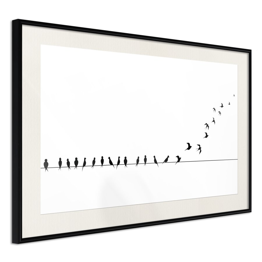 ARTGEIST Plakat med ramme - Birds on a Wire
