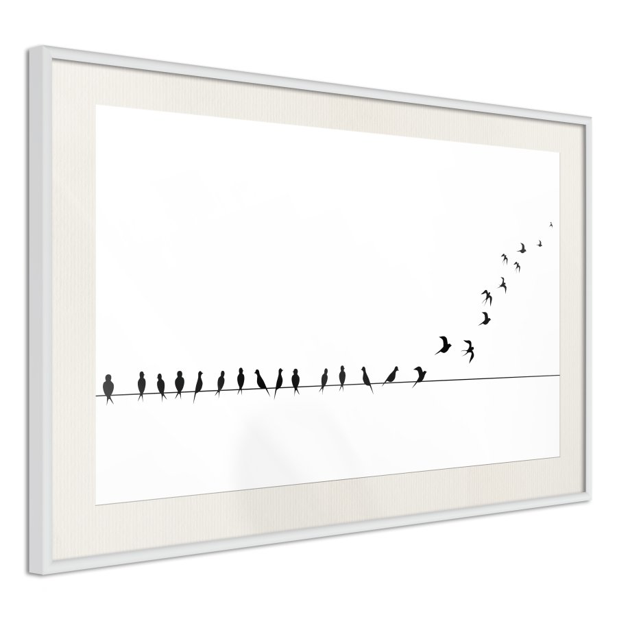 ARTGEIST Plakat med ramme - Birds on a Wire