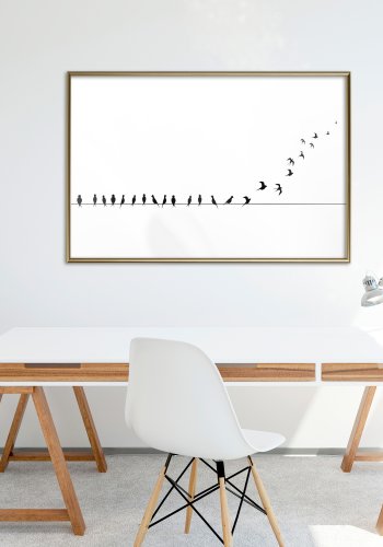 ARTGEIST Plakat med ramme - Birds on a Wire