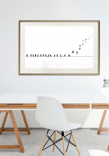ARTGEIST Plakat med ramme - Birds on a Wire